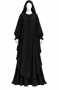 طقم مغربي - alsau 6005, قطعتين مع غطاء رأس متصل, حجاب